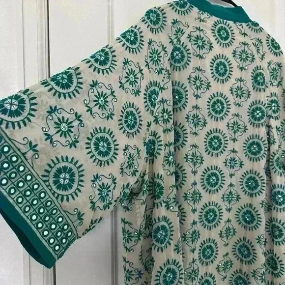 NWT - Soft Surroundings- Teal Bohemian Cardigan -One size - Picture 5 of 15